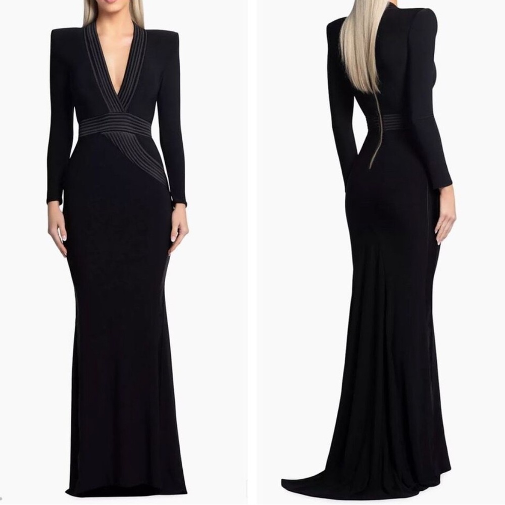 Zhivago Battle Lines The Heiress V-Neck Gown